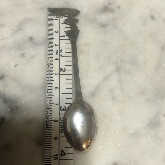 Vtg Sterling Silver Peru Dancing Lady Souvenier Spoon 3.9” - Picture 5 of 5